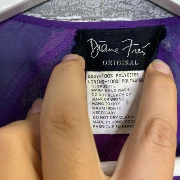 Vintage 90s Diane Freis Original Georgette Floral Maxi Dress Large - Picture 9 of 16